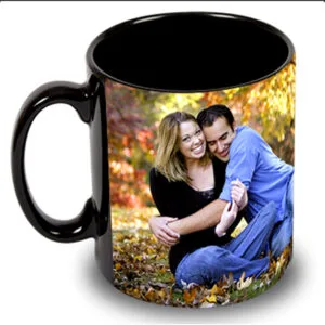Photo Printed Black Patch Mug | High Quality Print | Photo Mug
