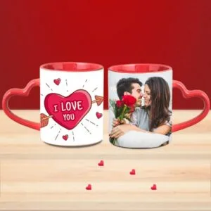 Capture Love with Our Heart Handle Photo Mug