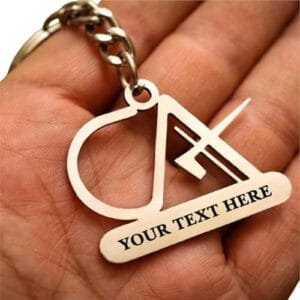 CA logo keychain stainless steel