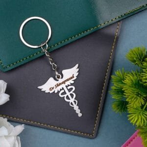 stainless steel doctor keychain