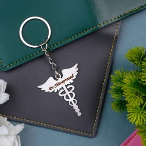 stainless steel doctor keychain