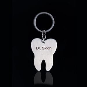 Stainless Steel Dental Keychain | Customized Name Engraving | Laser Printed Keychain