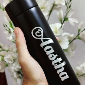 Black Temperature Bottle for Engraving – Smart & Stylish Personalized Bottle