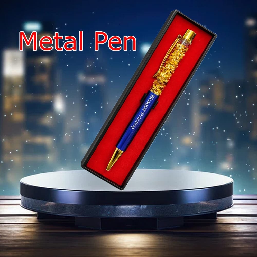 Premium Laser Engraved Metal Pen with Name | Customized Corporate Gift Pen with Luxury Box
